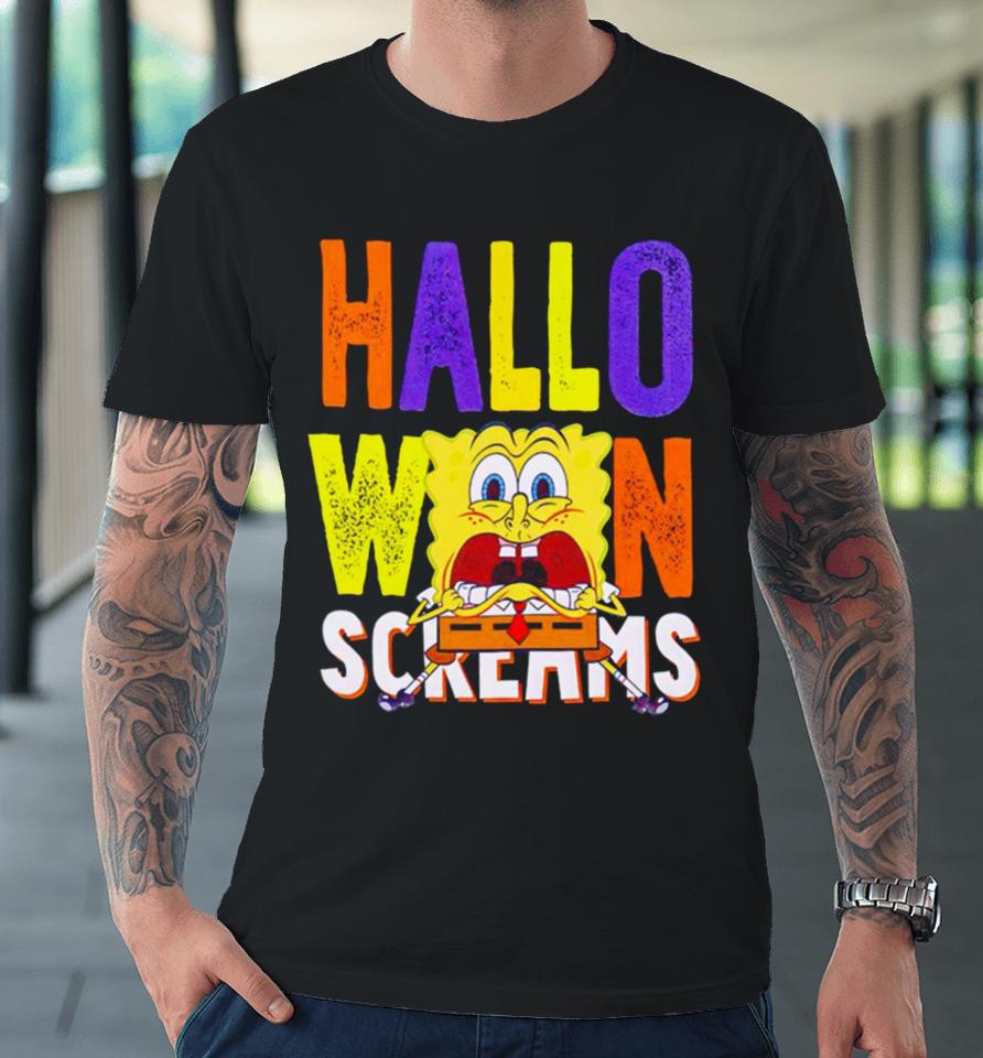 Spongebob Halloween Screams Premium T-Shirt
