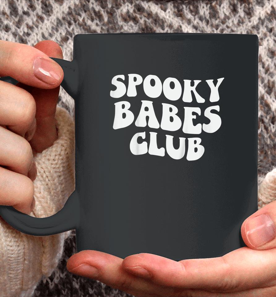 Spooky Babes Club Groovy Retro Hippie Halloween Coffee Mug