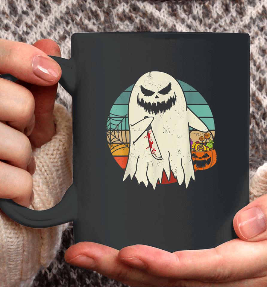 Spooky Ghost Retro Halloween Costume Coffee Mug