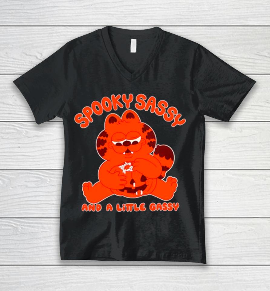 Spooky Sassy And A Little Gassy Trick Or Treat Unisex V-Neck T-Shirt