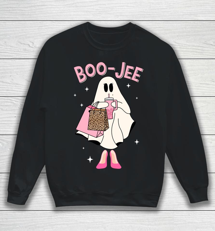 Spooky Season Cute Ghost Funny Halloween Boujee Boo-Jee Sweatshirt