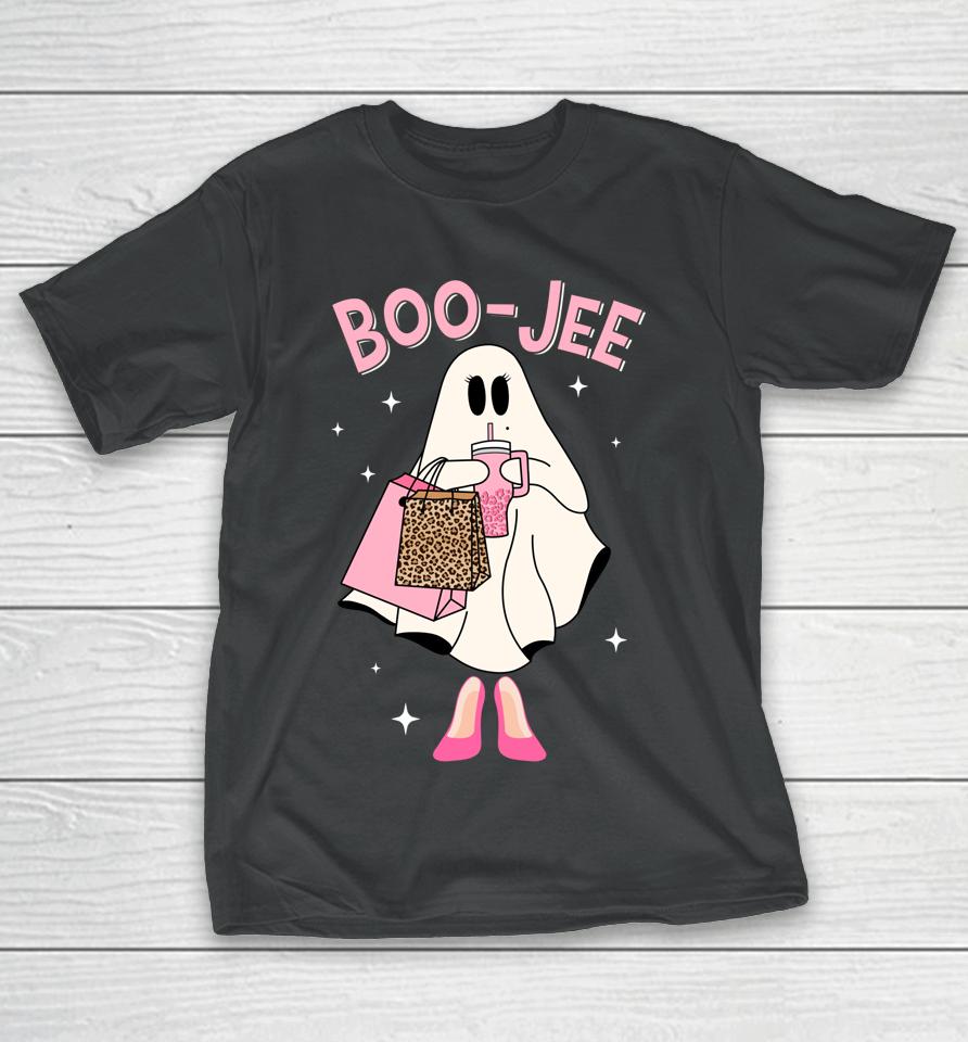 Spooky Season Cute Ghost Funny Halloween Boujee Boo-Jee T-Shirt