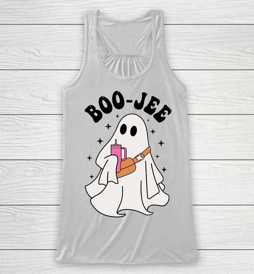 Spooky Season Cute Ghost Halloween Costume Boujee Boo-Jee Racerback Tank