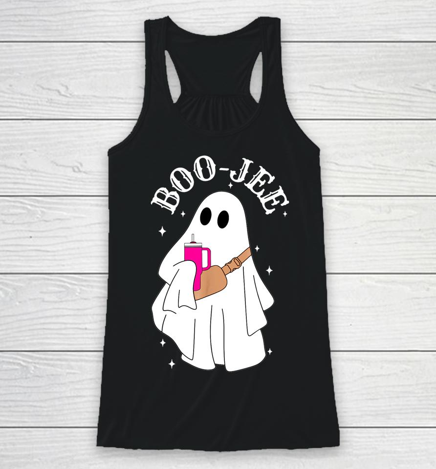 Spooky Season Cute Ghost Halloween Costume Boujee Boo-Jee Racerback Tank