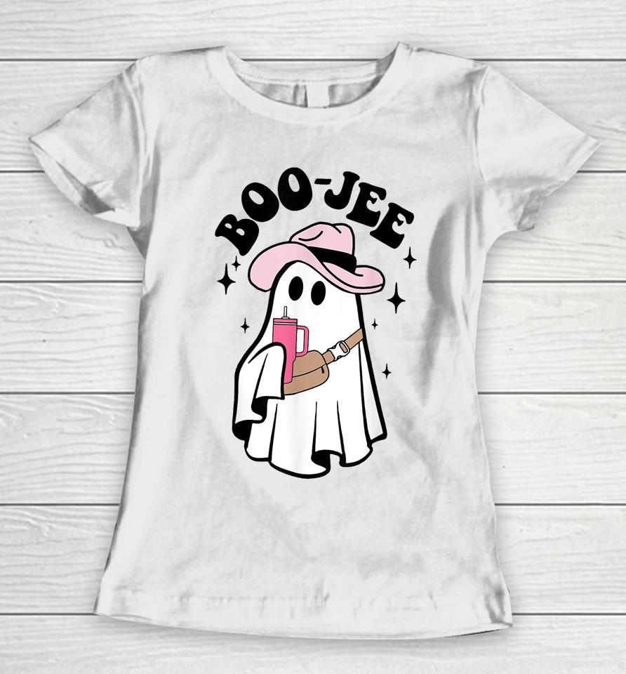 Spooky Season Cute Ghost Halloween Costume Boujee Boo-Jee Women T-Shirt