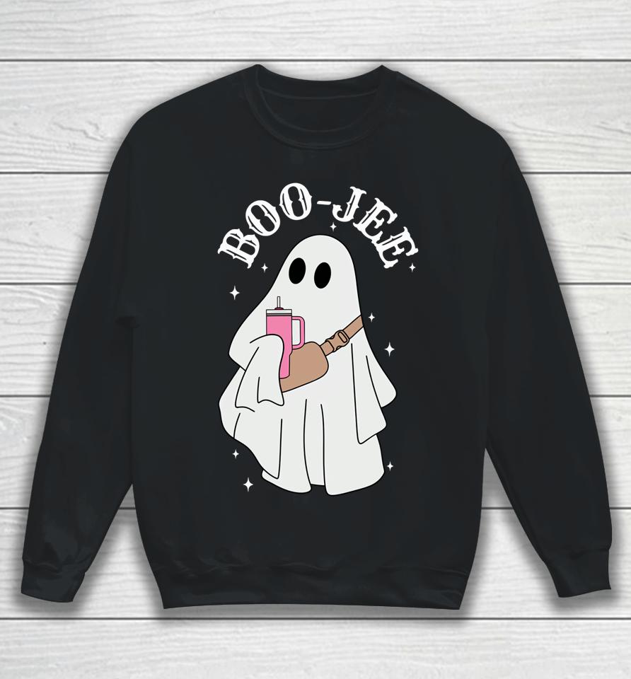 Spooky Season Funny Ghost Halloween Boujee Boo-Jee Sweatshirt