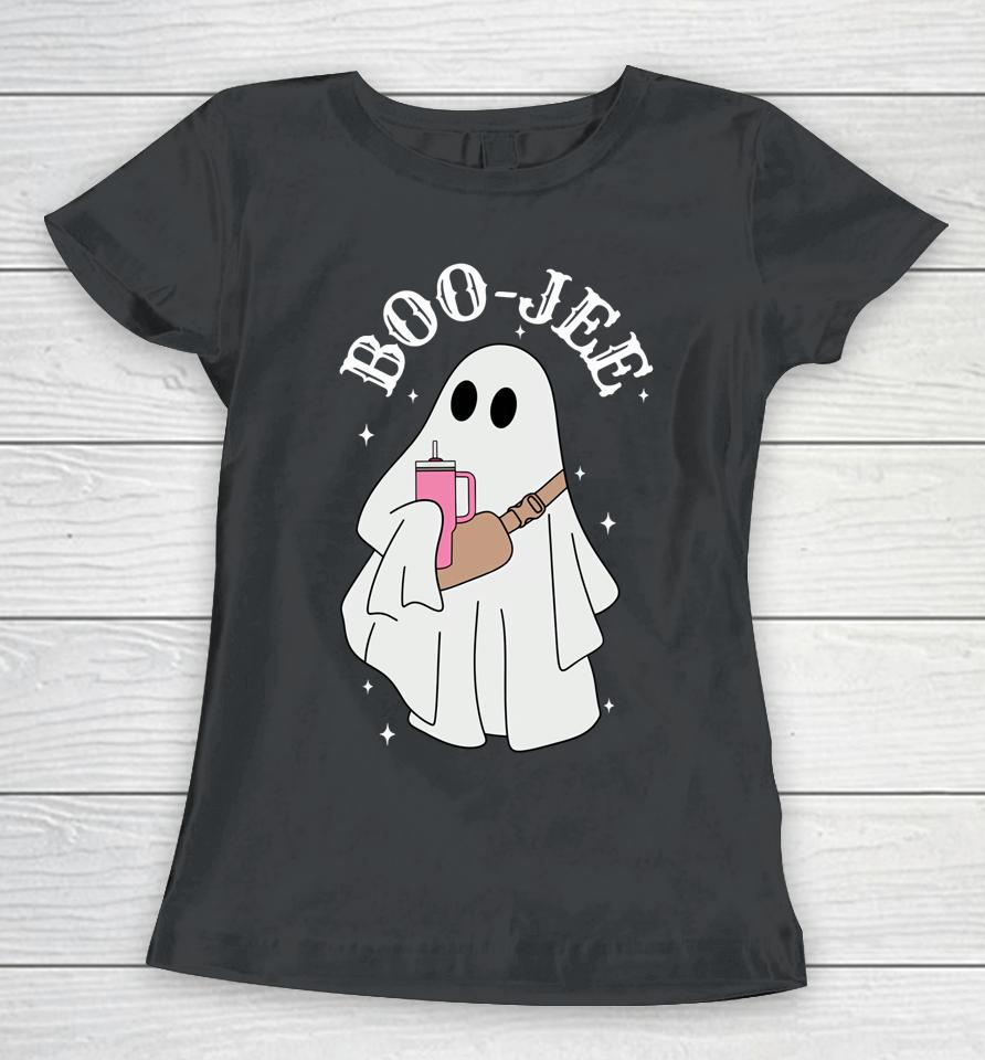 Spooky Season Funny Ghost Halloween Boujee Boo-Jee Women T-Shirt