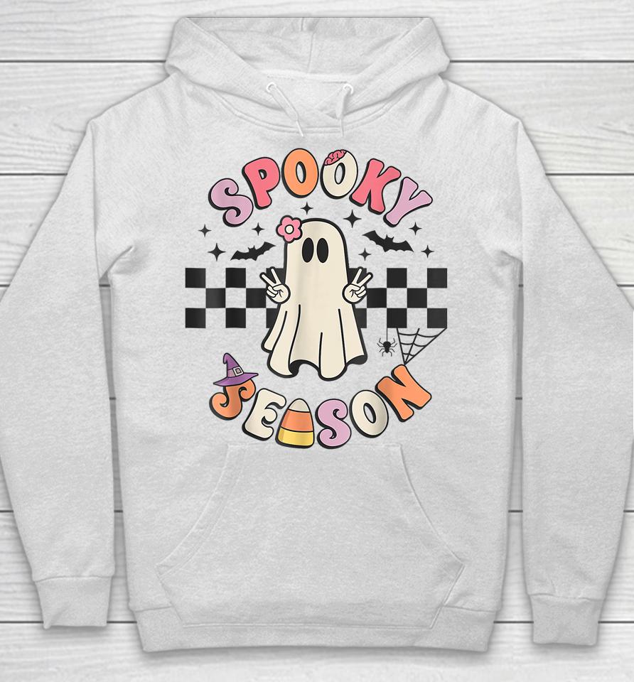 Spooky Season Retro Happy Halloween Ghost Hoodie