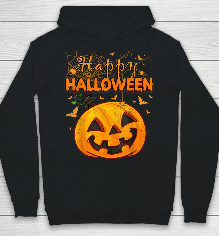 Spooky Season Retro Pumpkin Happy Halloween Hoodie