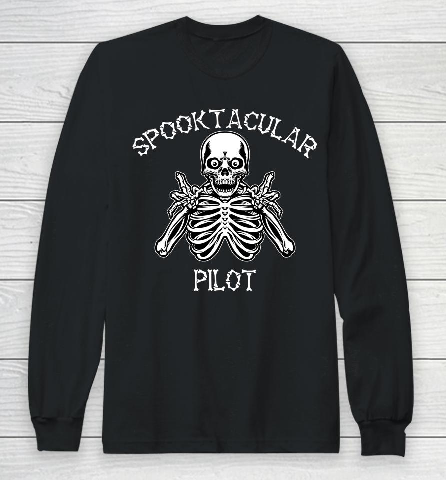 Spooky Spooktacular Pilot Halloween Long Sleeve T-Shirt