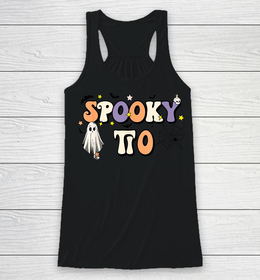 Spooky Tio Halloween Uncle Ghost Witchy Costume Racerback Tank