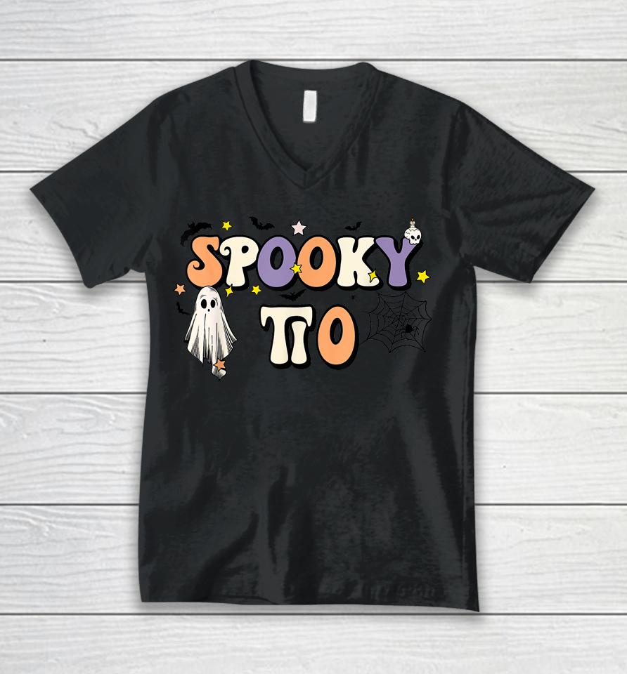 Spooky Tio Halloween Uncle Ghost Witchy Costume Unisex V-Neck T-Shirt