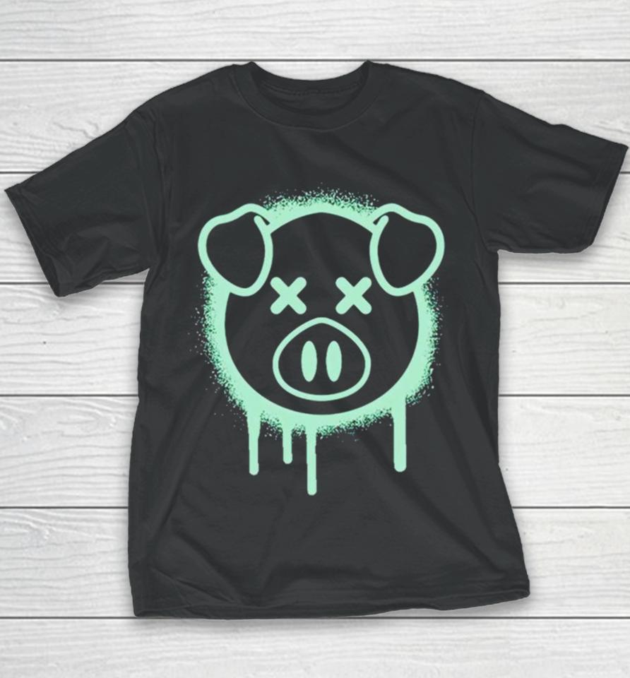 Spray Paint Forest Green Youth T-Shirt