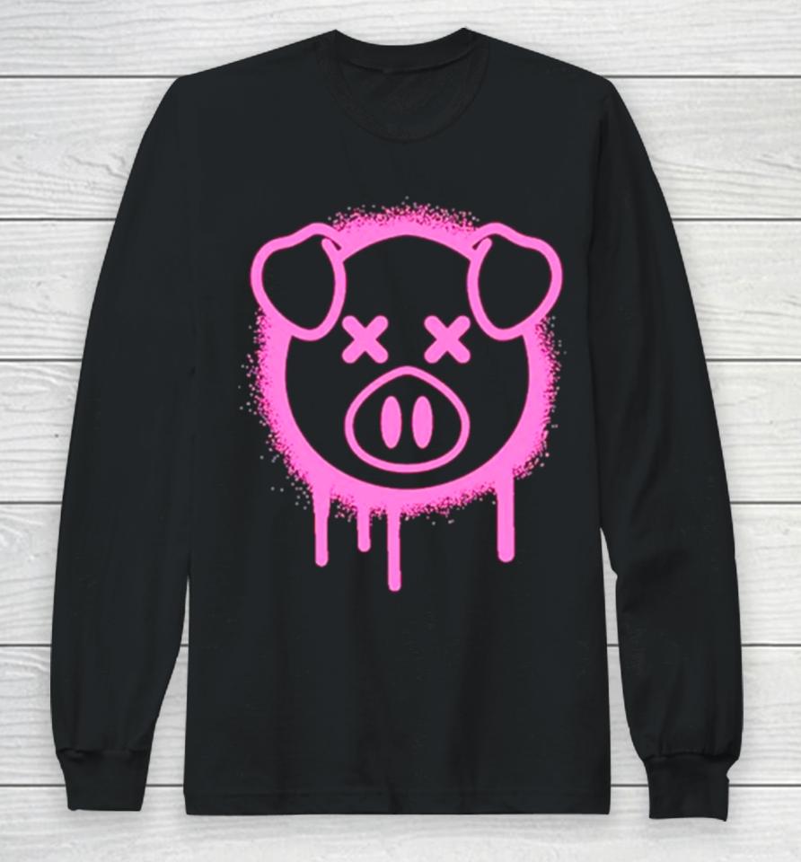 Spray Paint Pig Long Sleeve T-Shirt