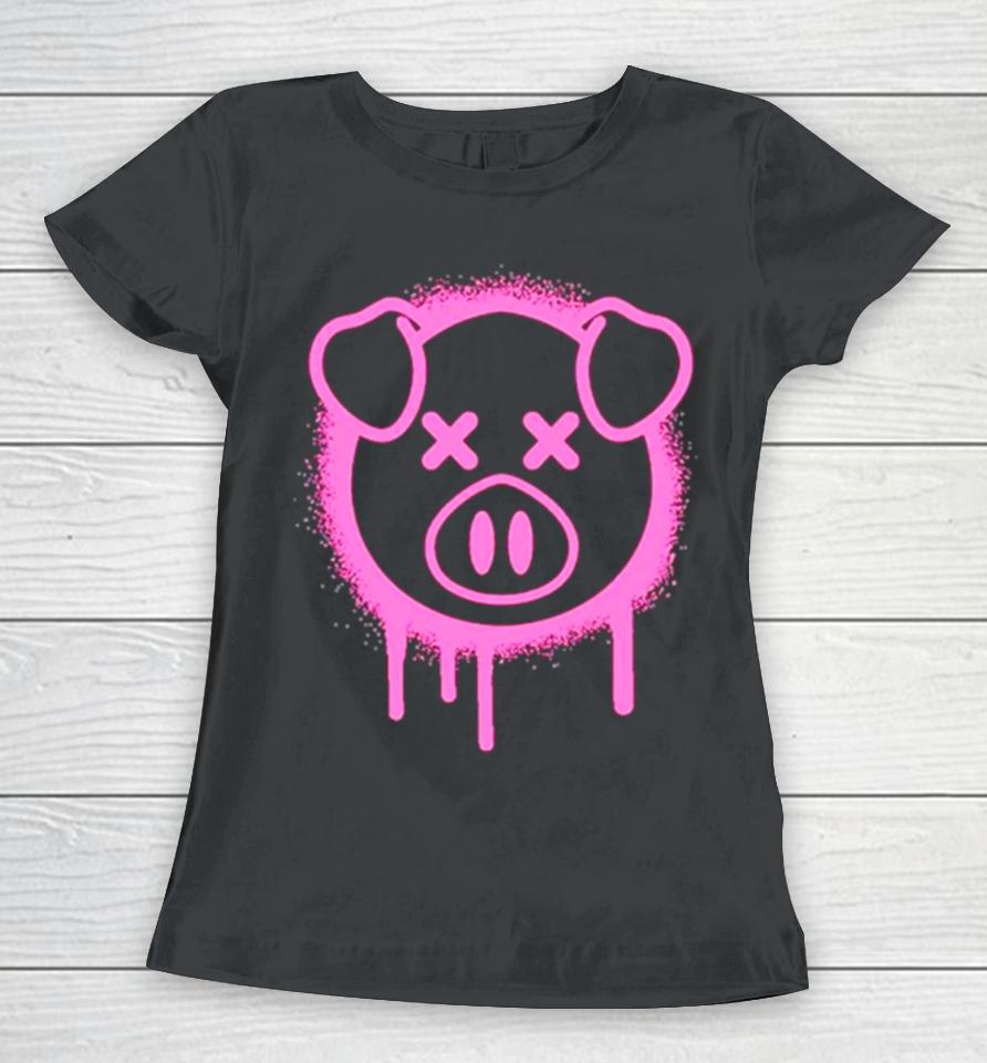 Spray Paint Pig Women T-Shirt