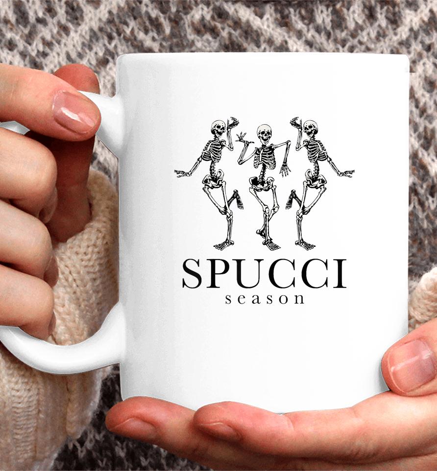 Spucci Season Spooky Season Skeleton Funny Halloween Coffee Mug