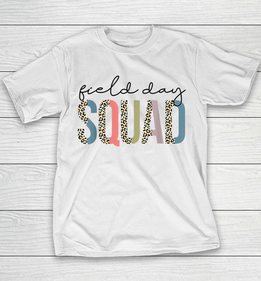 Squad Teacher Student First Last Day Of School Field Leopard Youth T-Shirt