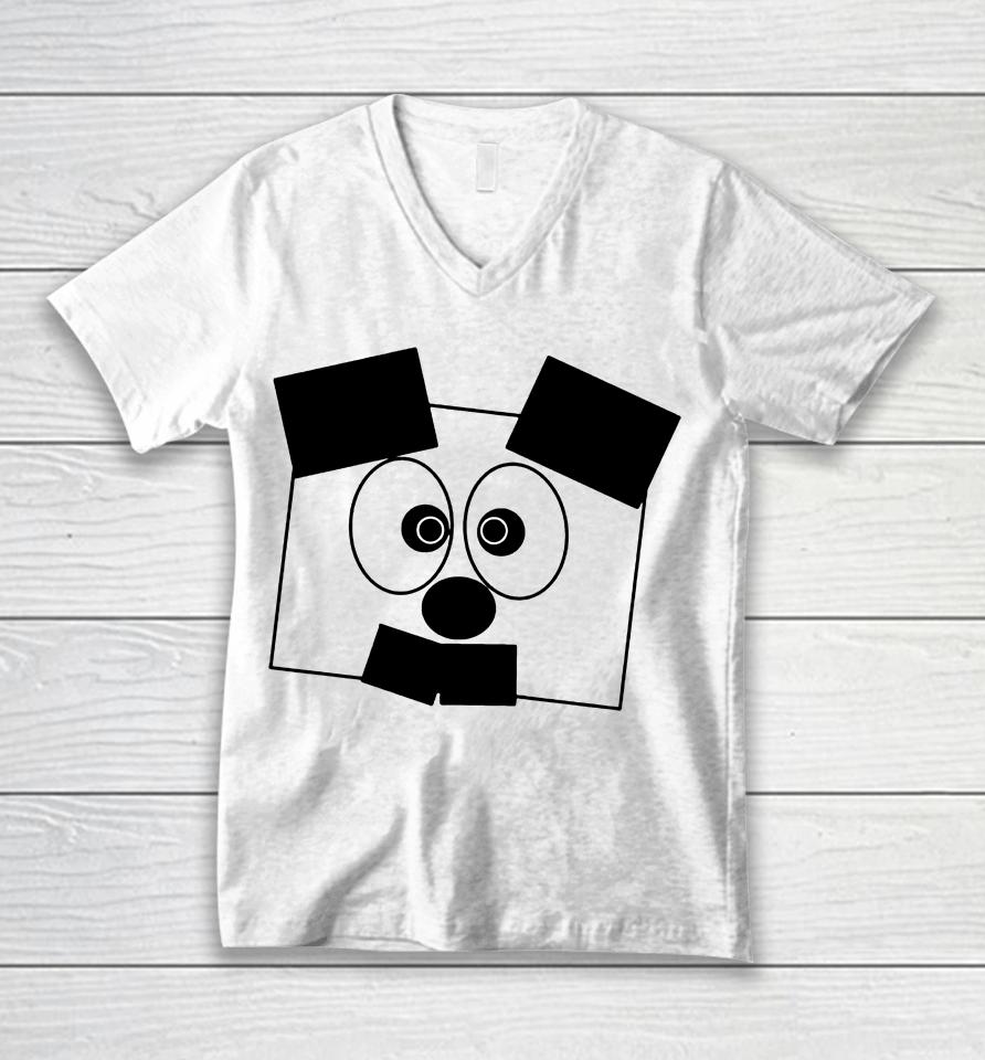 Square Cute And Funny Dog Unisex V-Neck T-Shirt