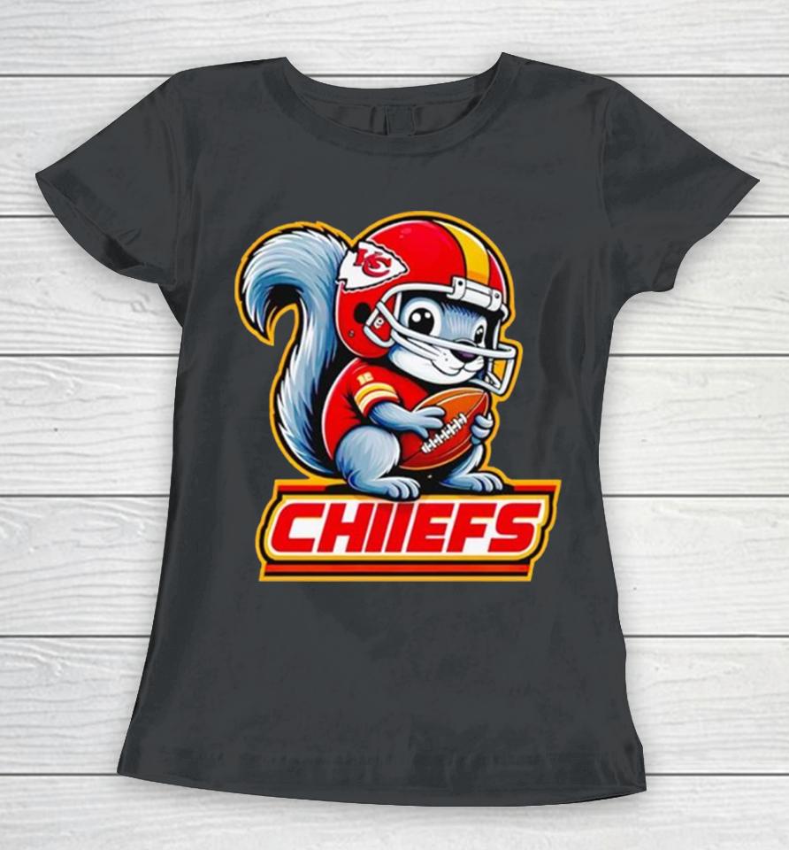 Squirrel Kansas City Chiefs Women T-Shirt