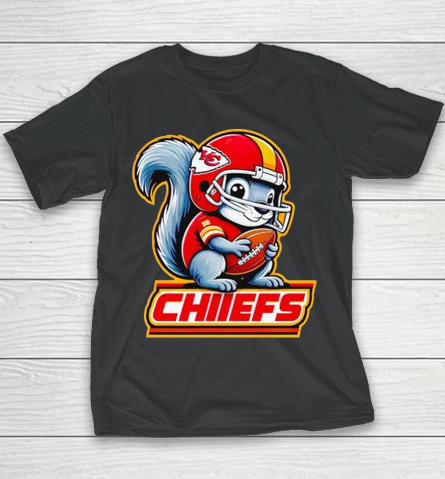 Squirrel Kansas City Chiefs Youth T-Shirt