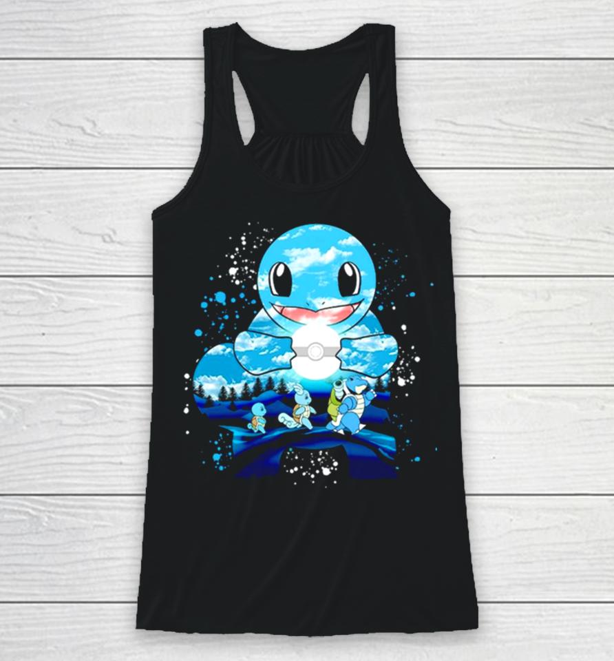 Squirtle Wartortle And Blastoise Water Evolution Painting Racerback Tank