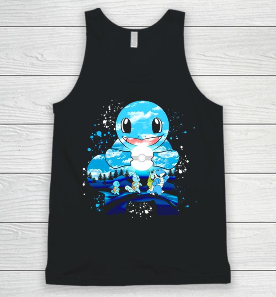 Squirtle Wartortle And Blastoise Water Evolution Painting Unisex Tank Top