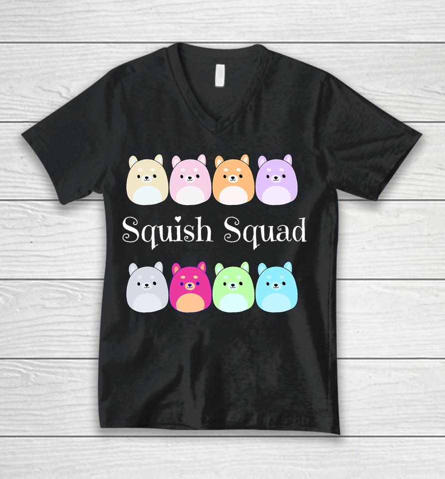 Squish Squad! Stuffed Animal Plush Mallow Collector Soft Unisex V-Neck T-Shirt