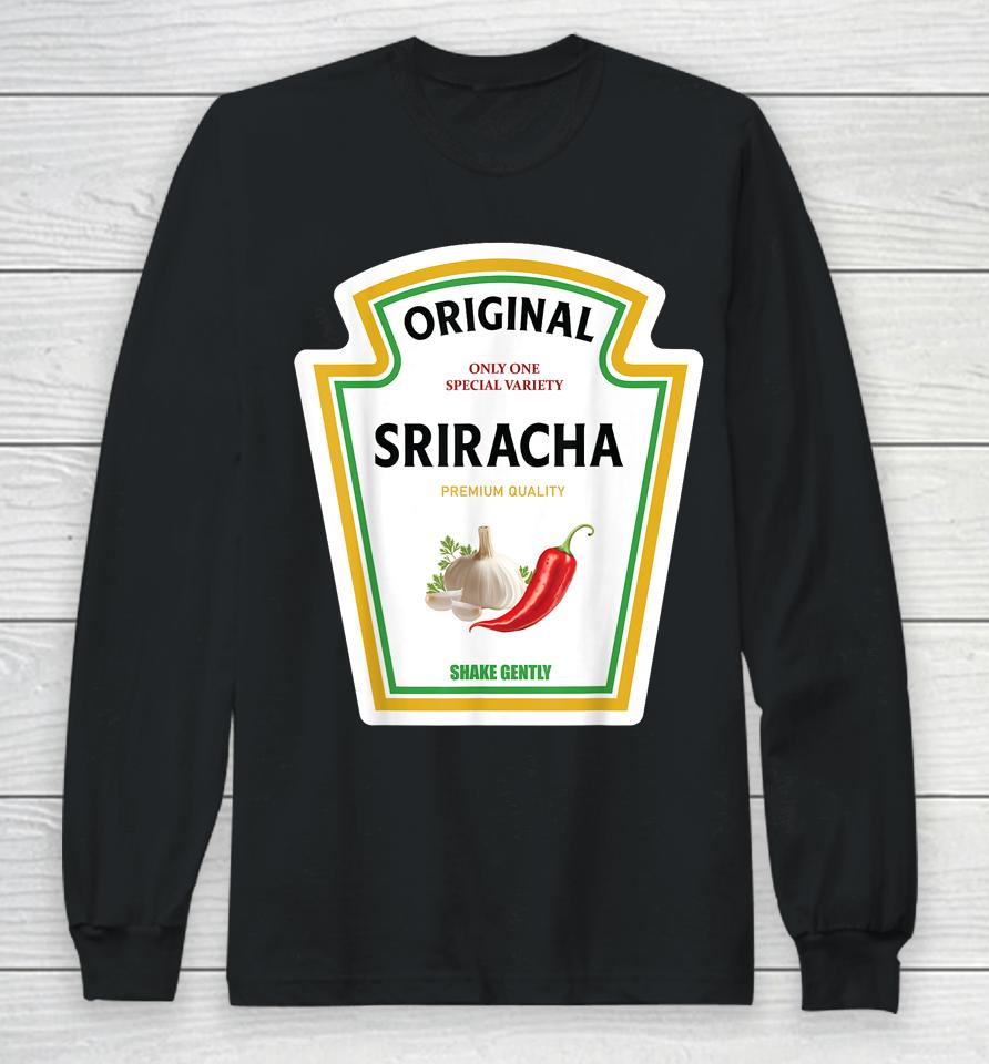 Sriracha Sauce Halloween 2023 Costume Family Mustard Ketchup Long Sleeve T-Shirt