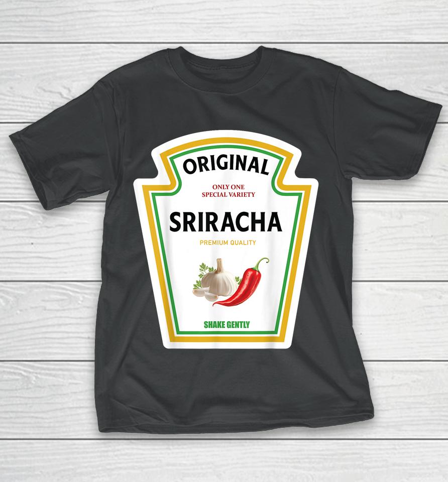 Sriracha Sauce Halloween 2023 Costume Family Mustard Ketchup T-Shirt