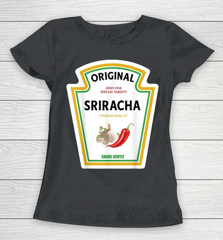 Sriracha Sauce Halloween 2023 Costume Family Mustard Ketchup Women T-Shirt