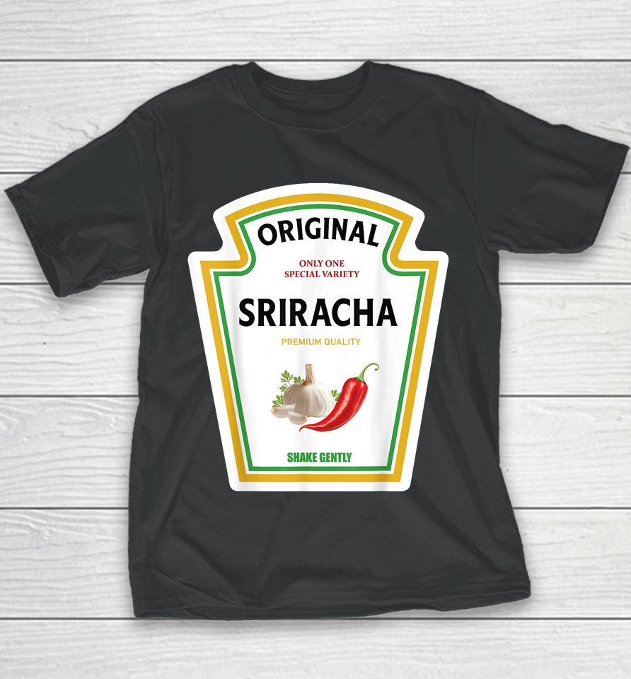 Sriracha Sauce Halloween 2023 Costume Family Mustard Ketchup Youth T-Shirt