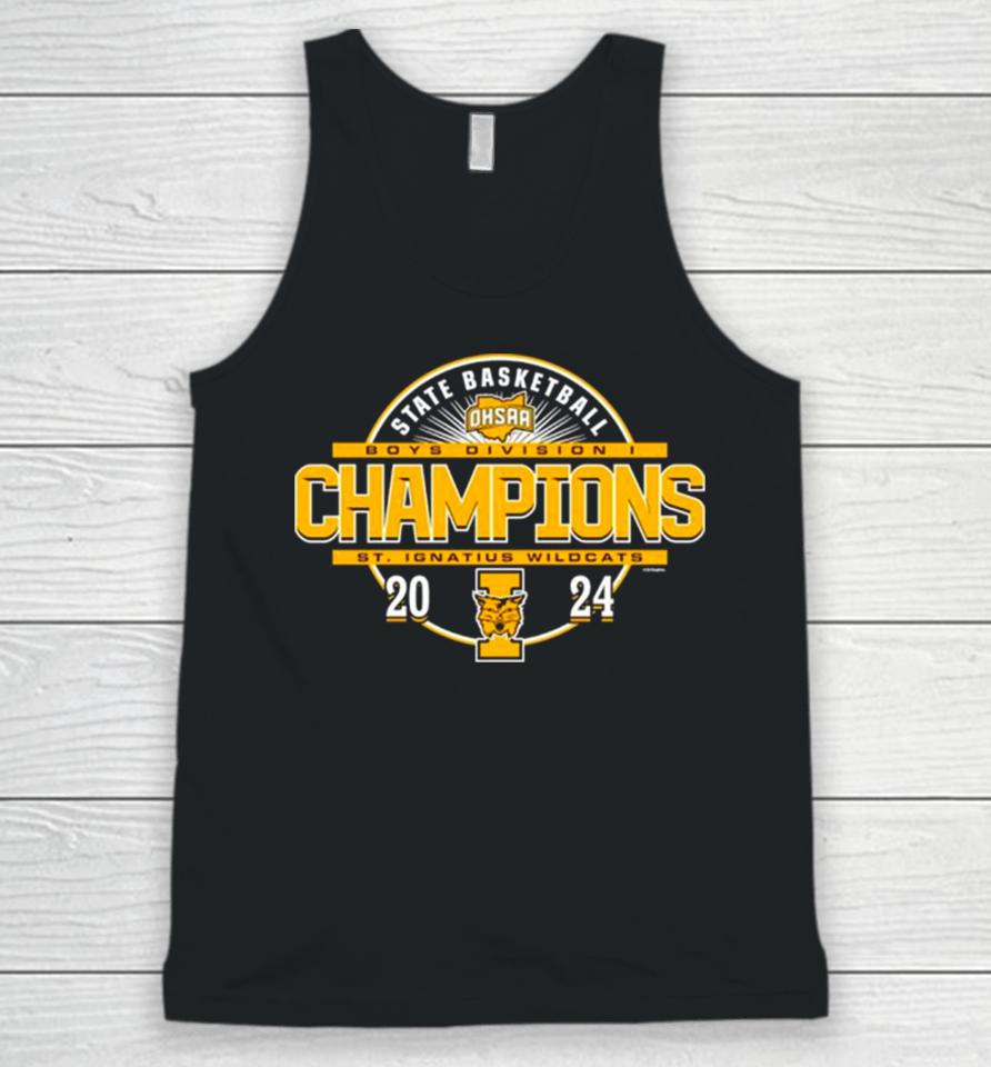 St. Ignatius Wildcats 2024 Ohsaa Boys Basketball Division I State Champions Unisex Tank Top