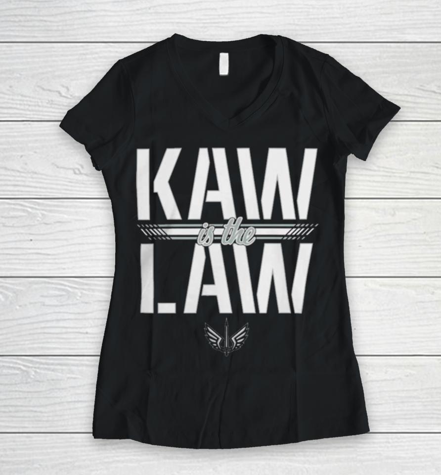 St. Louis Battlehawks Ufl Kaw Is The Law Logo Women V-Neck T-Shirt