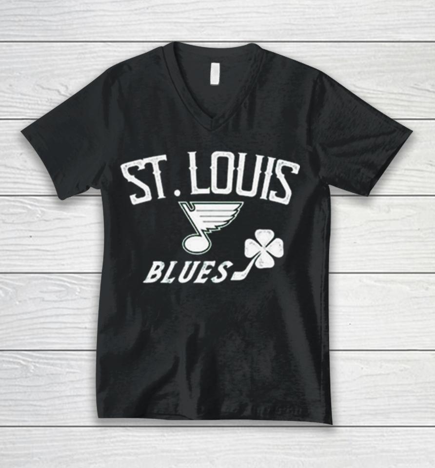 St. Louis Blues Levelwear Youth St. Patrick’s Day Little Richmond Clover Unisex V-Neck T-Shirt