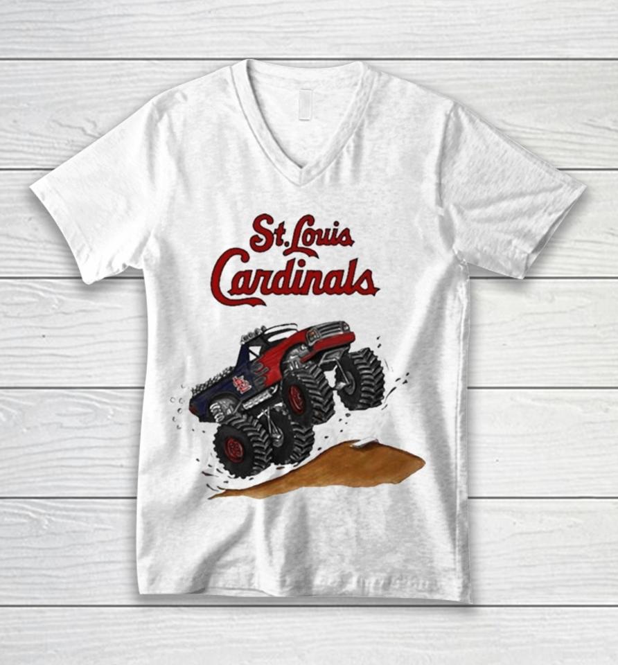St. Louis Cardinals Monster Truck Mlb Unisex V-Neck T-Shirt