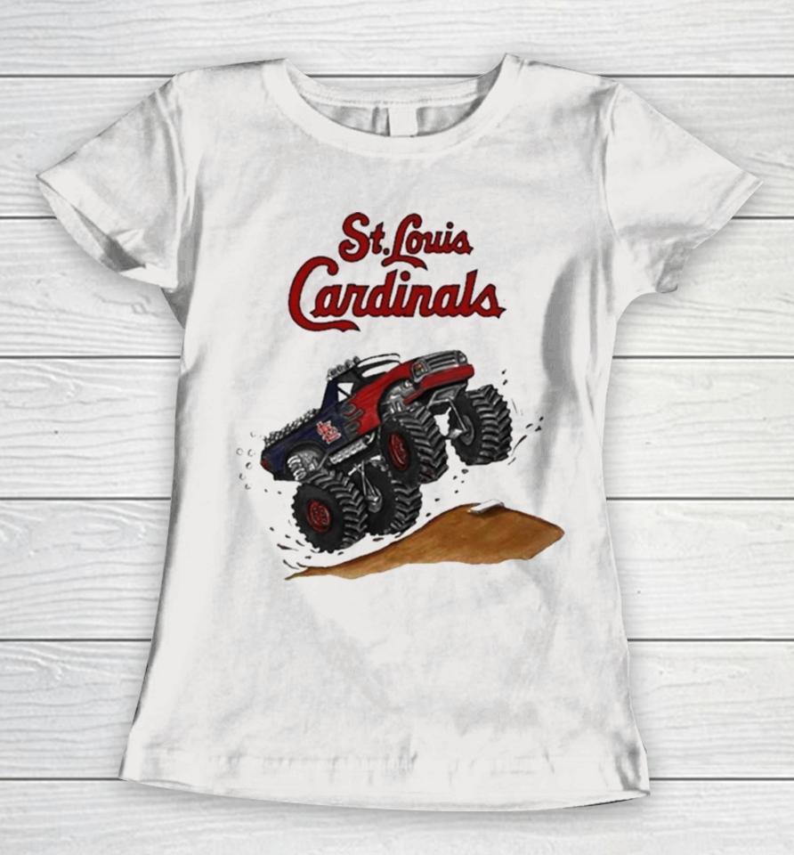 St. Louis Cardinals Monster Truck Mlb Women T-Shirt
