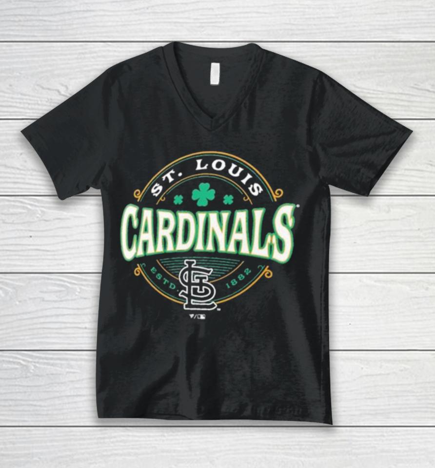 St. Louis Cardinals St. Patrick’s Day Lucky 2024 Unisex V-Neck T-Shirt