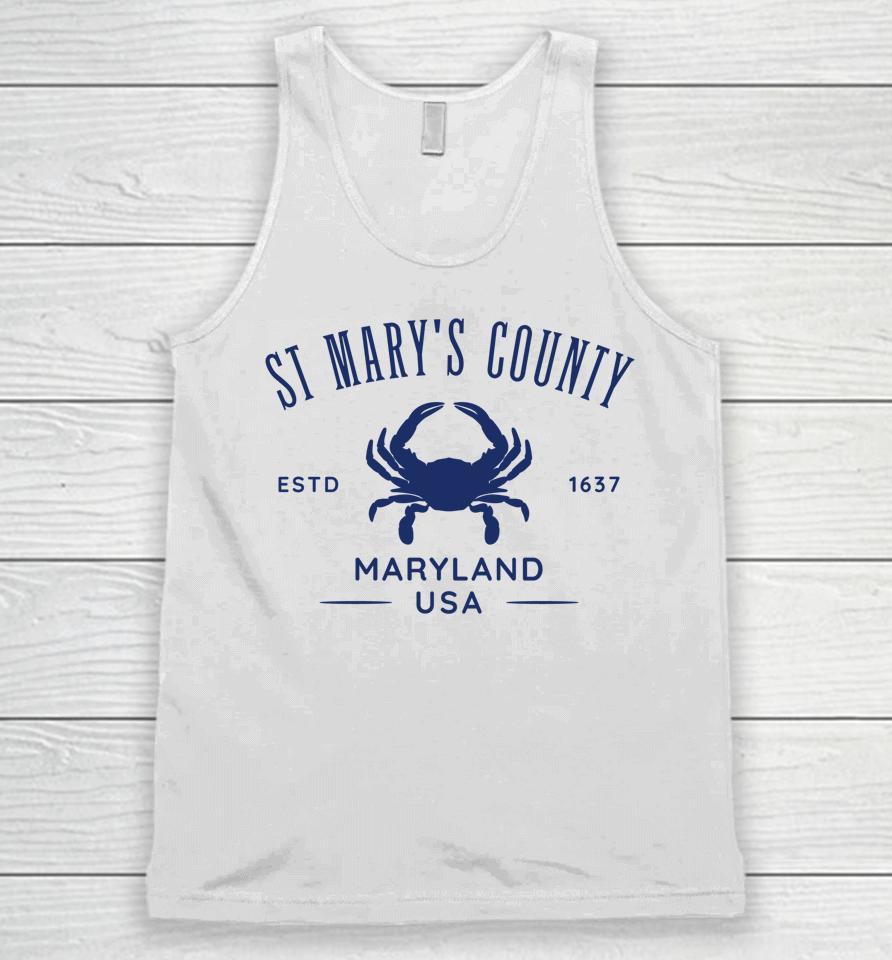 St Mary's County In Southern Maryland Est 1637 Unisex Tank Top