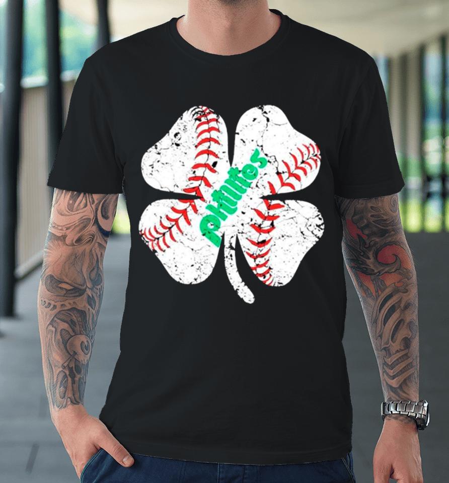 St Patricks Day Baseball Shamrock Phillies Premium T-Shirt