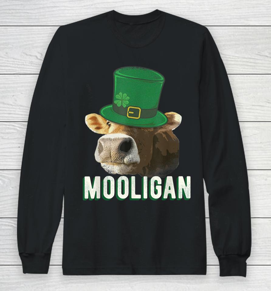 St Patricks Day Hooligan Mooligan Cow St Paddy Party Long Sleeve T-Shirt