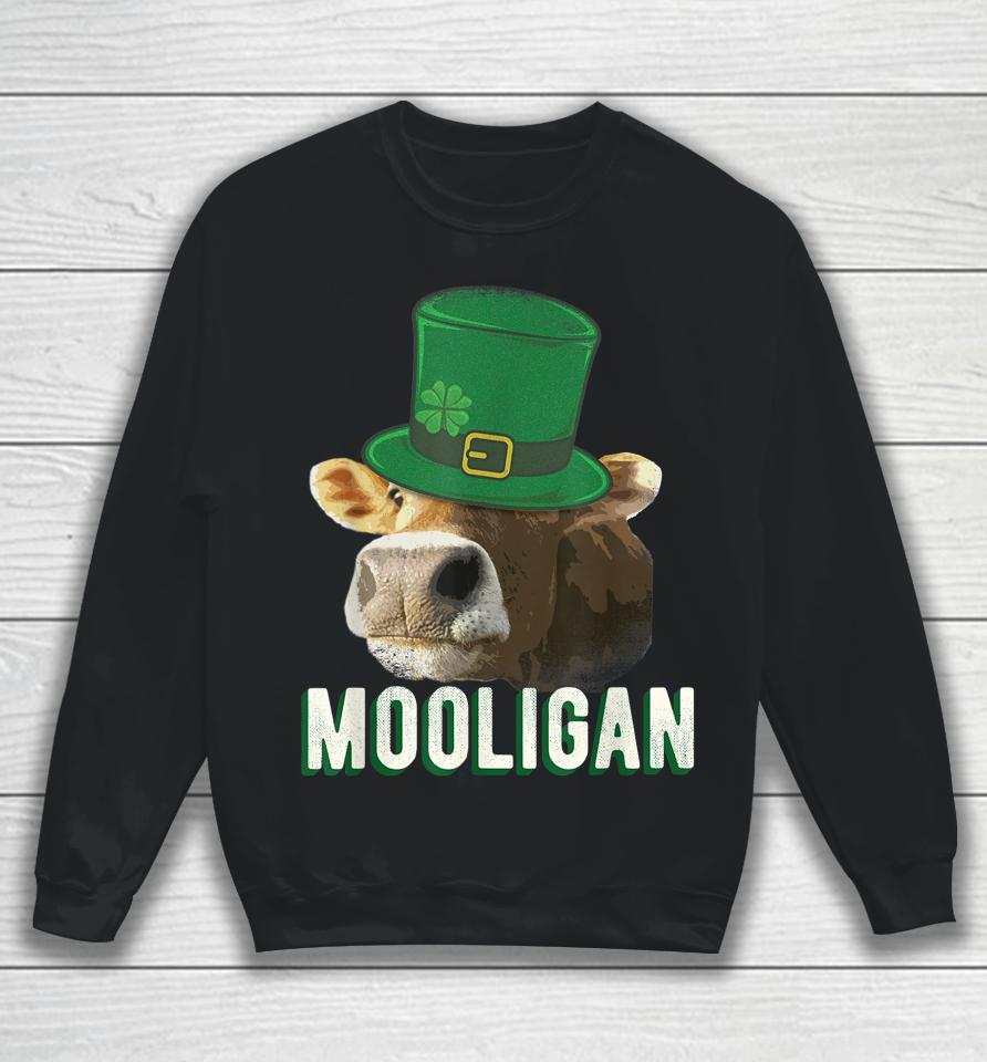 St Patricks Day Hooligan Mooligan Cow St Paddy Party Sweatshirt