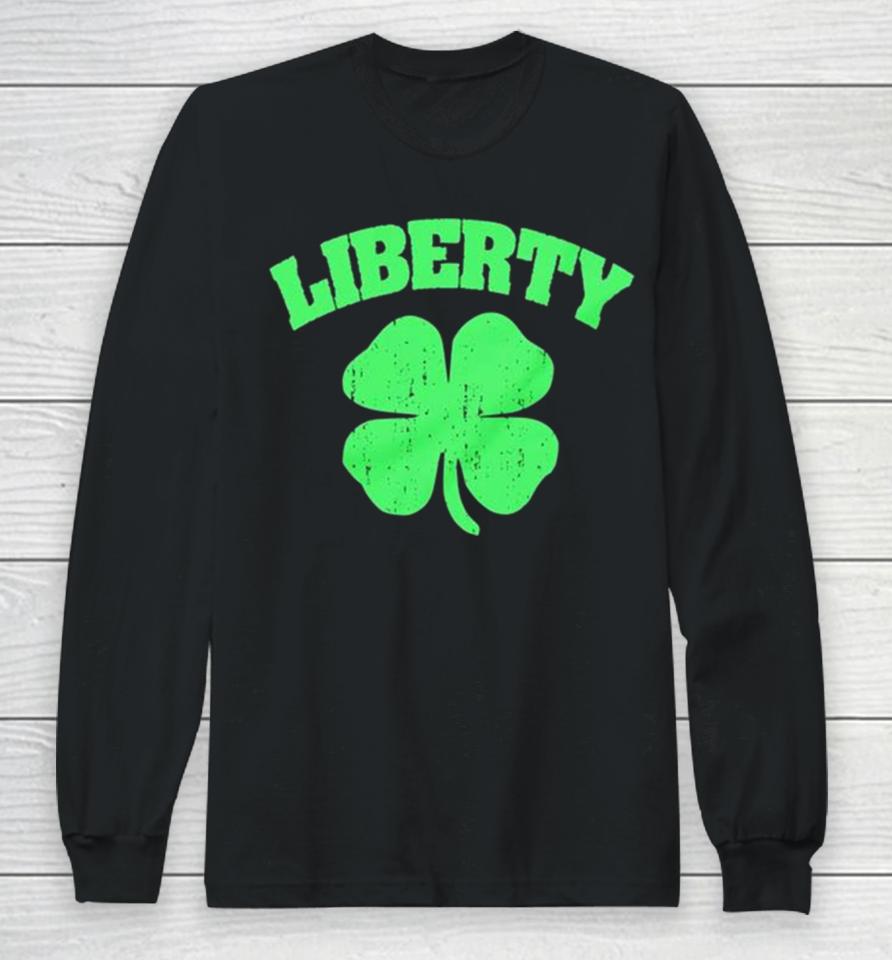 St Patrick’s Day Liberty Shamrock Long Sleeve T-Shirt