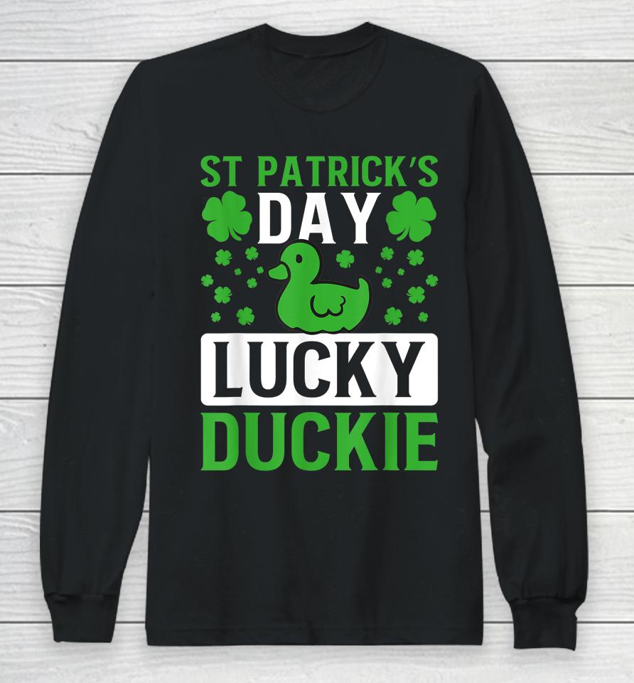 St Patrick's Day Lucky Duckie Long Sleeve T-Shirt