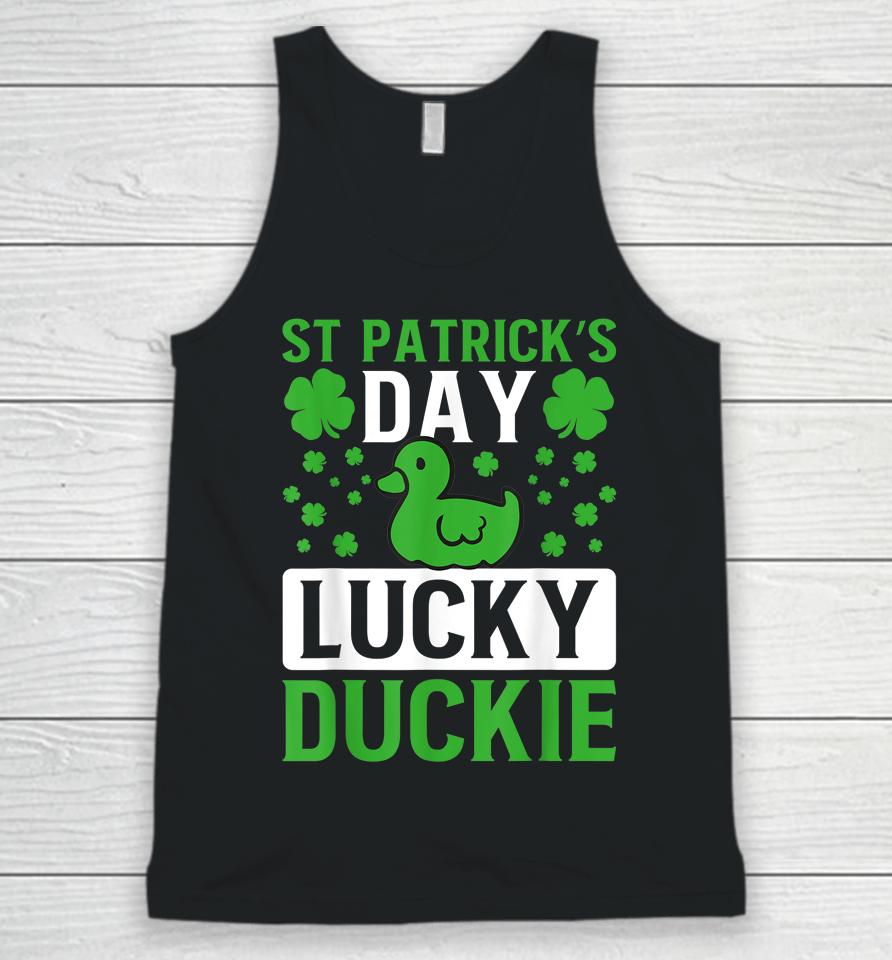 St Patrick's Day Lucky Duckie Unisex Tank Top