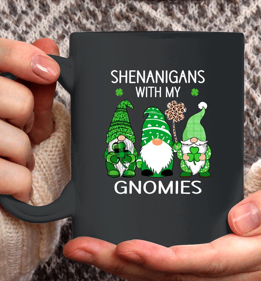 St Patricks Day Lucky Shamrock Leopard Gnomes Irish Coffee Mug