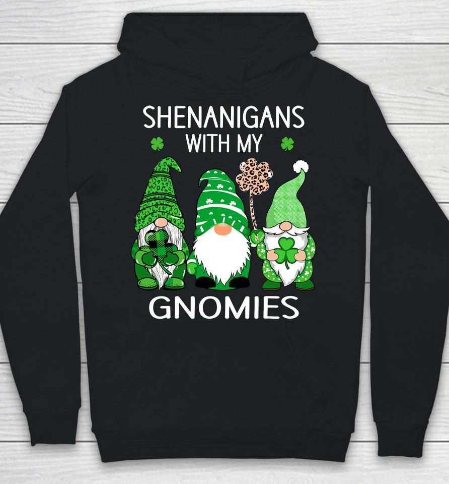 St Patricks Day Lucky Shamrock Leopard Gnomes Irish Hoodie