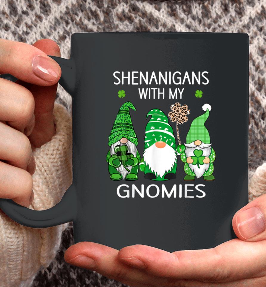 St Patricks Day Lucky Shamrock Leopard Gnomes Irish Women Coffee Mug