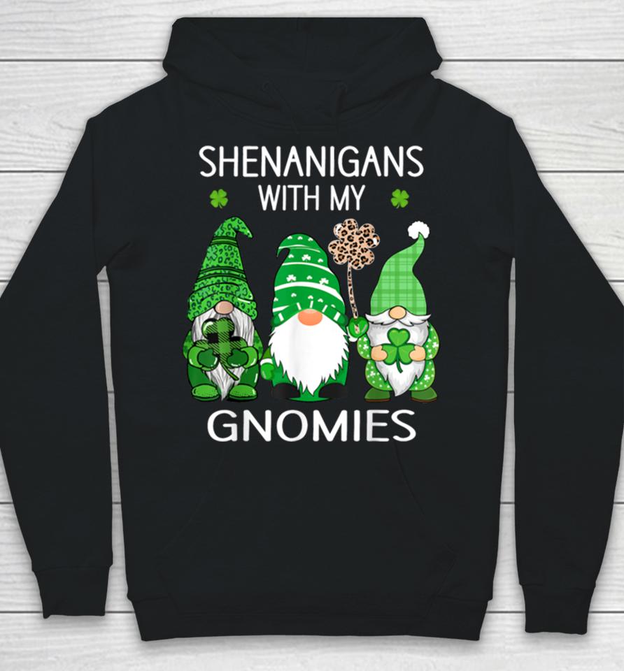 St Patricks Day Lucky Shamrock Leopard Gnomes Irish Women Hoodie