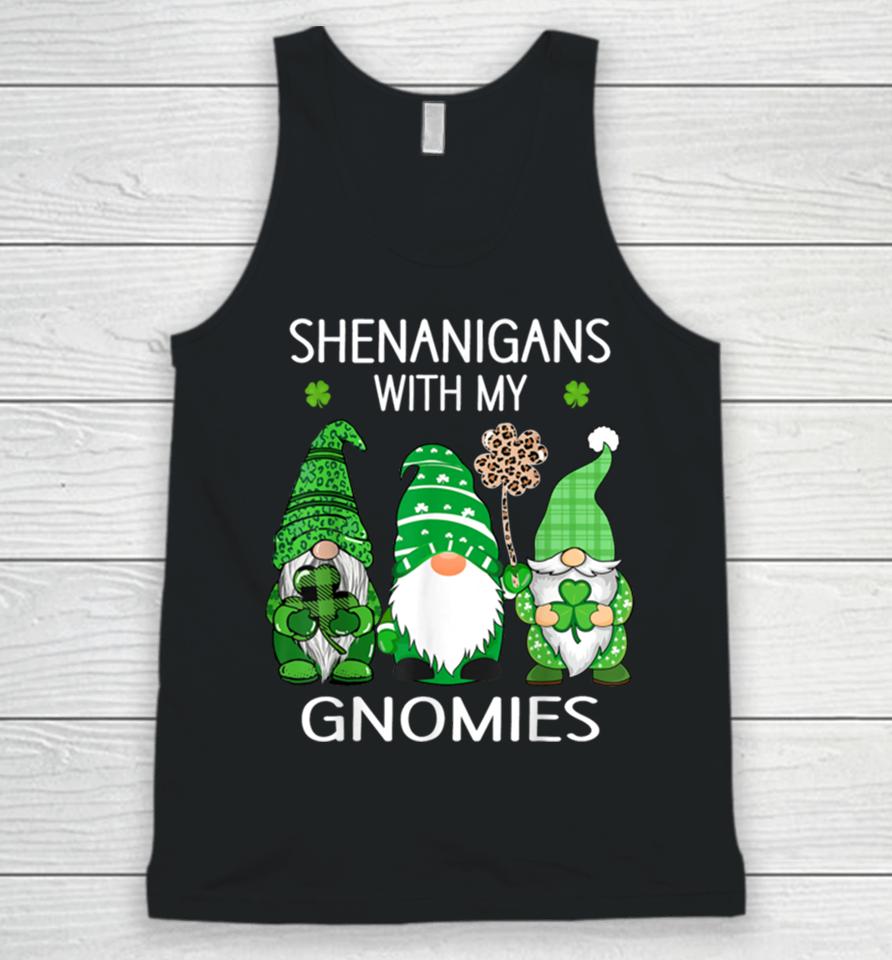 St Patricks Day Lucky Shamrock Leopard Gnomes Irish Women Unisex Tank Top