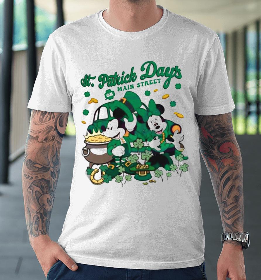 St Patricks Day On Main Street Mickey And Minnie Premium T-Shirt